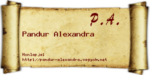 Pandur Alexandra névjegykártya